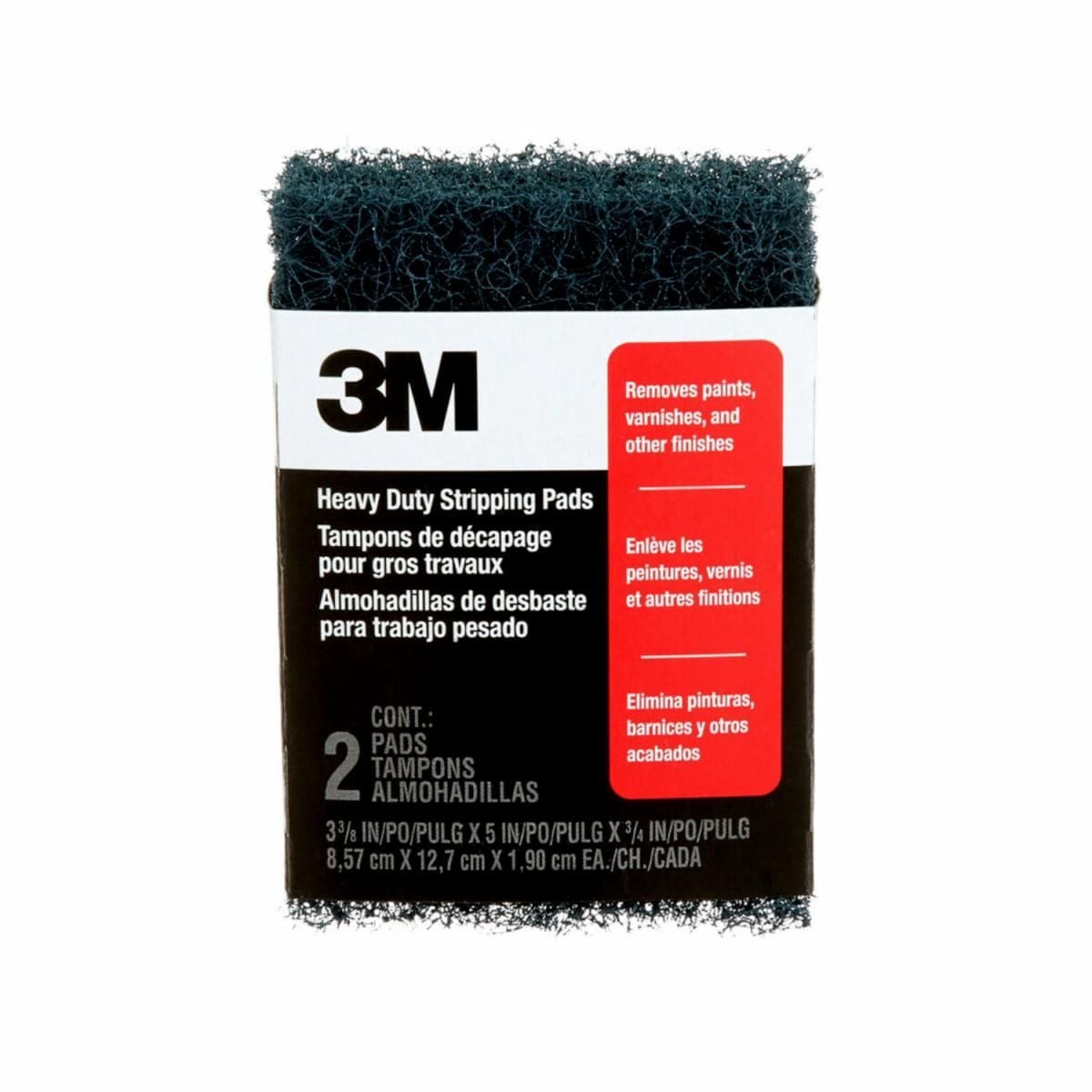 Heavy Duty Stripping Pad for Flat Surfaces, 2-pk