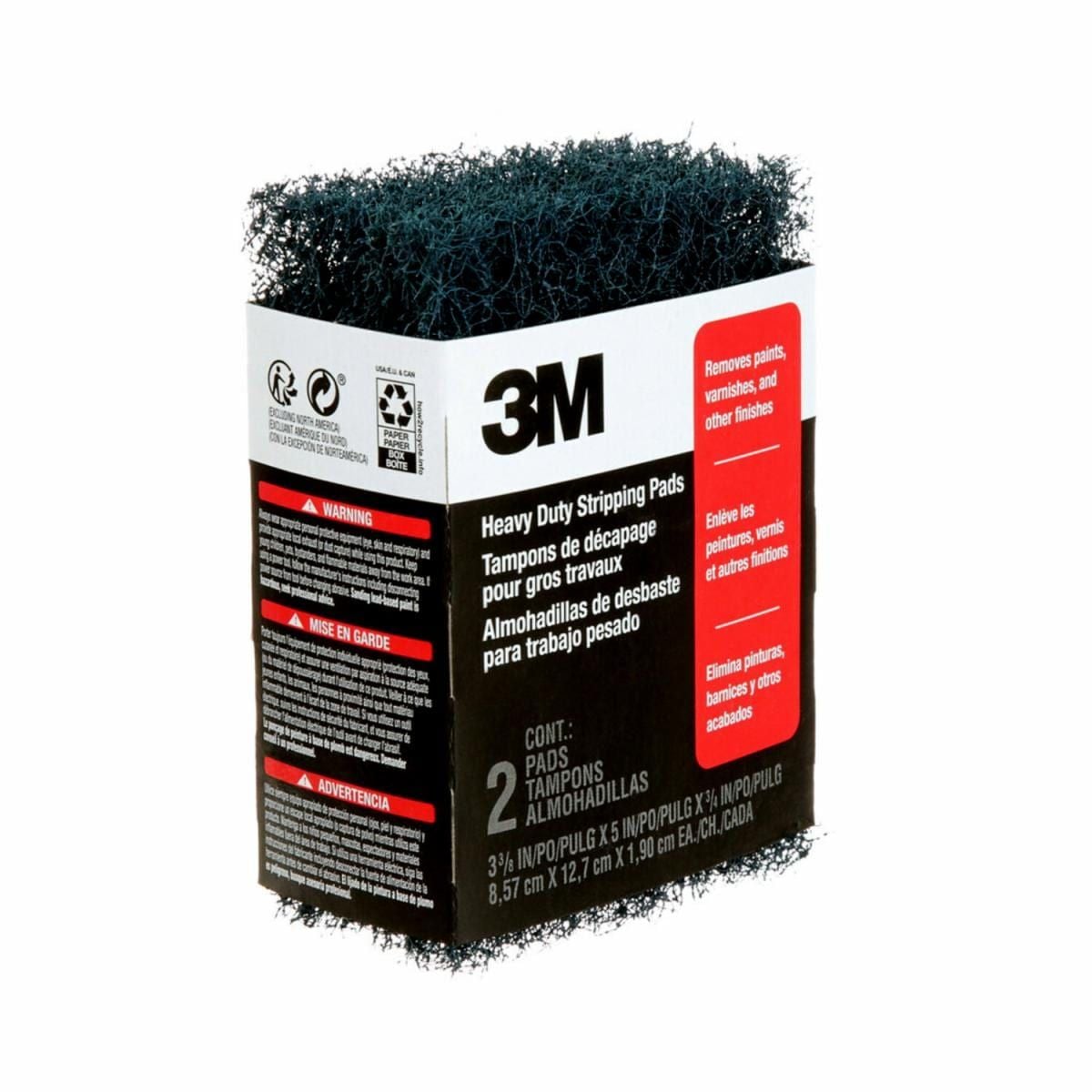 Heavy Duty Stripping Pad for Flat Surfaces, 2-pk