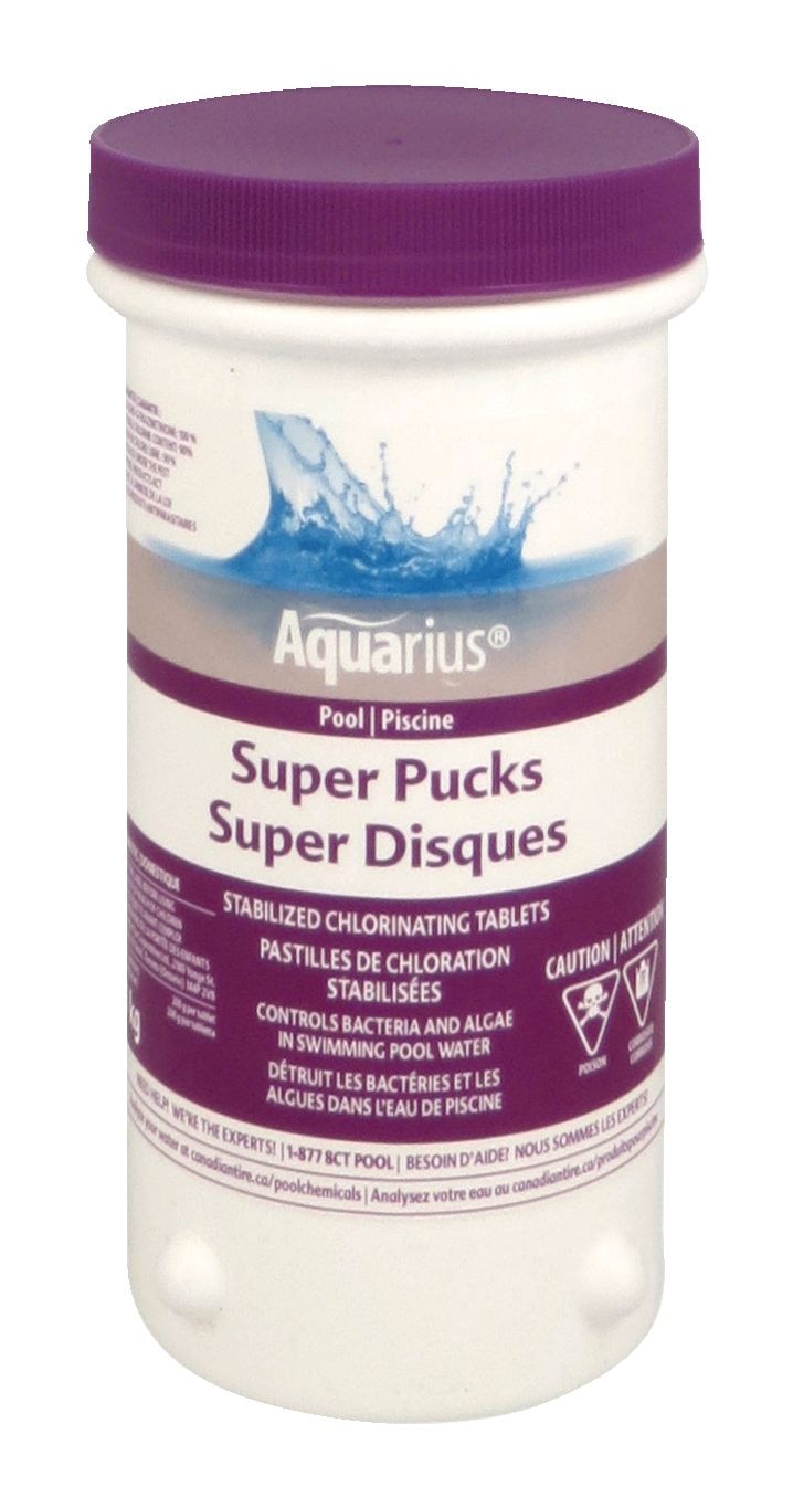 Super Pucks Stabilized Chlorine Tablets, 1-kg