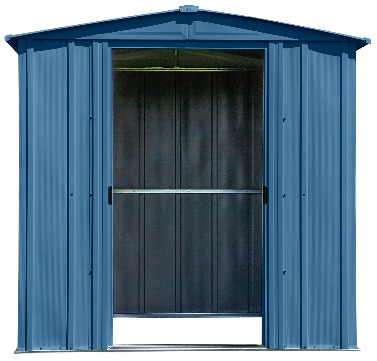 Classic Galvanized Steel Storage Shed, Blue Grey, 6-ft x 5-ft