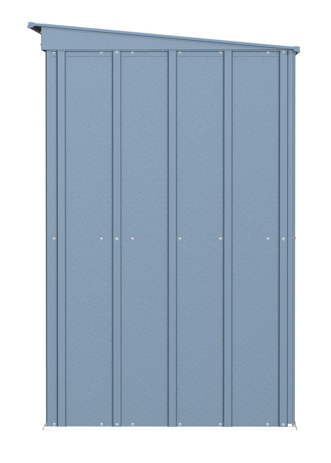 Classic Galvanized Steel Storage Shed, Blue Grey, 8-ft x 4-ft
