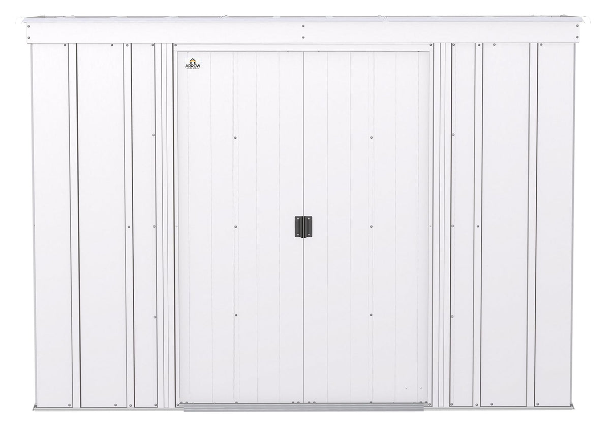 Classic Galvanized Steel Storage Shed, Flute Grey, 8-ft x 4-ft