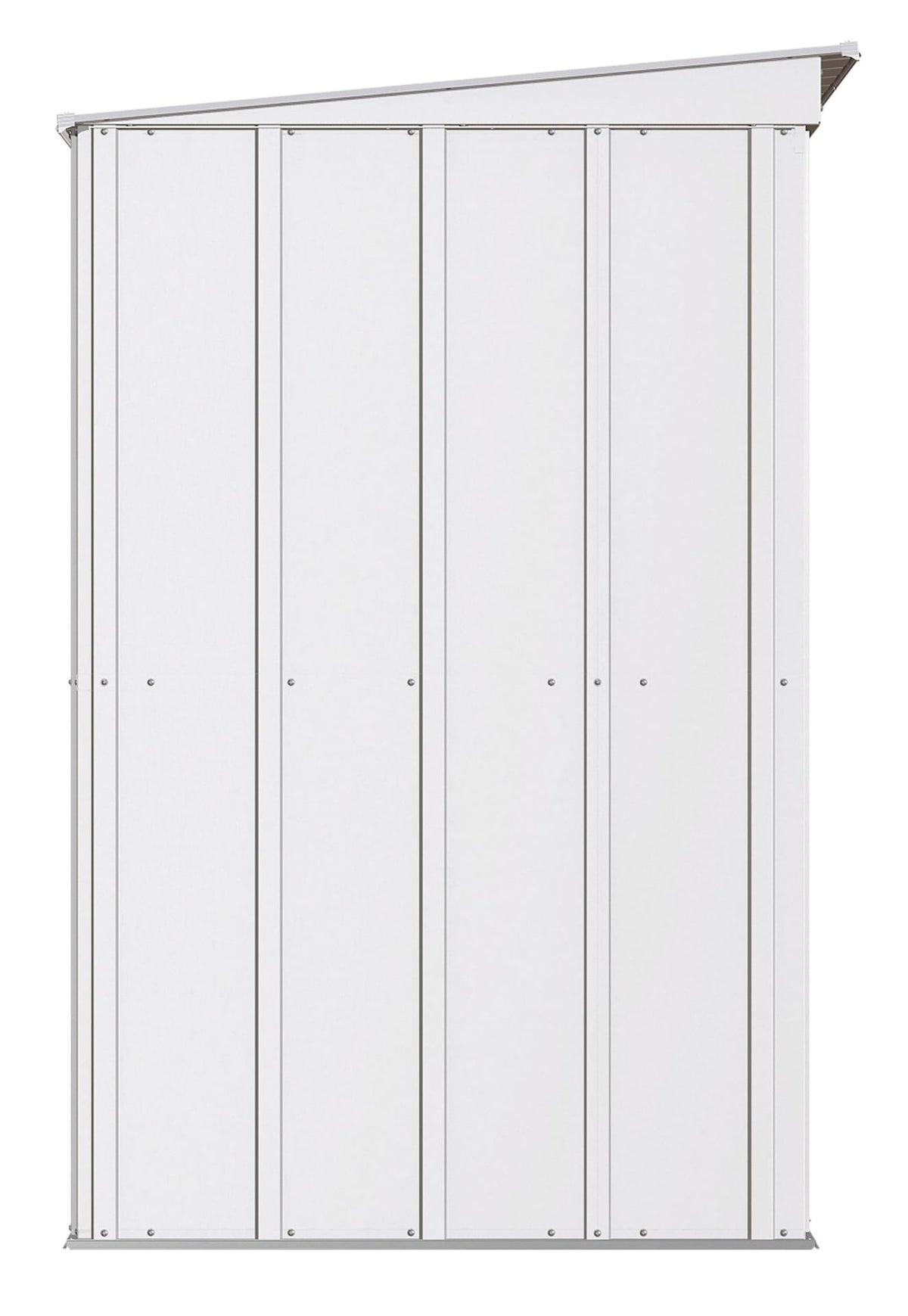 Classic Galvanized Steel Storage Shed, Flute Grey, 8-ft x 4-ft