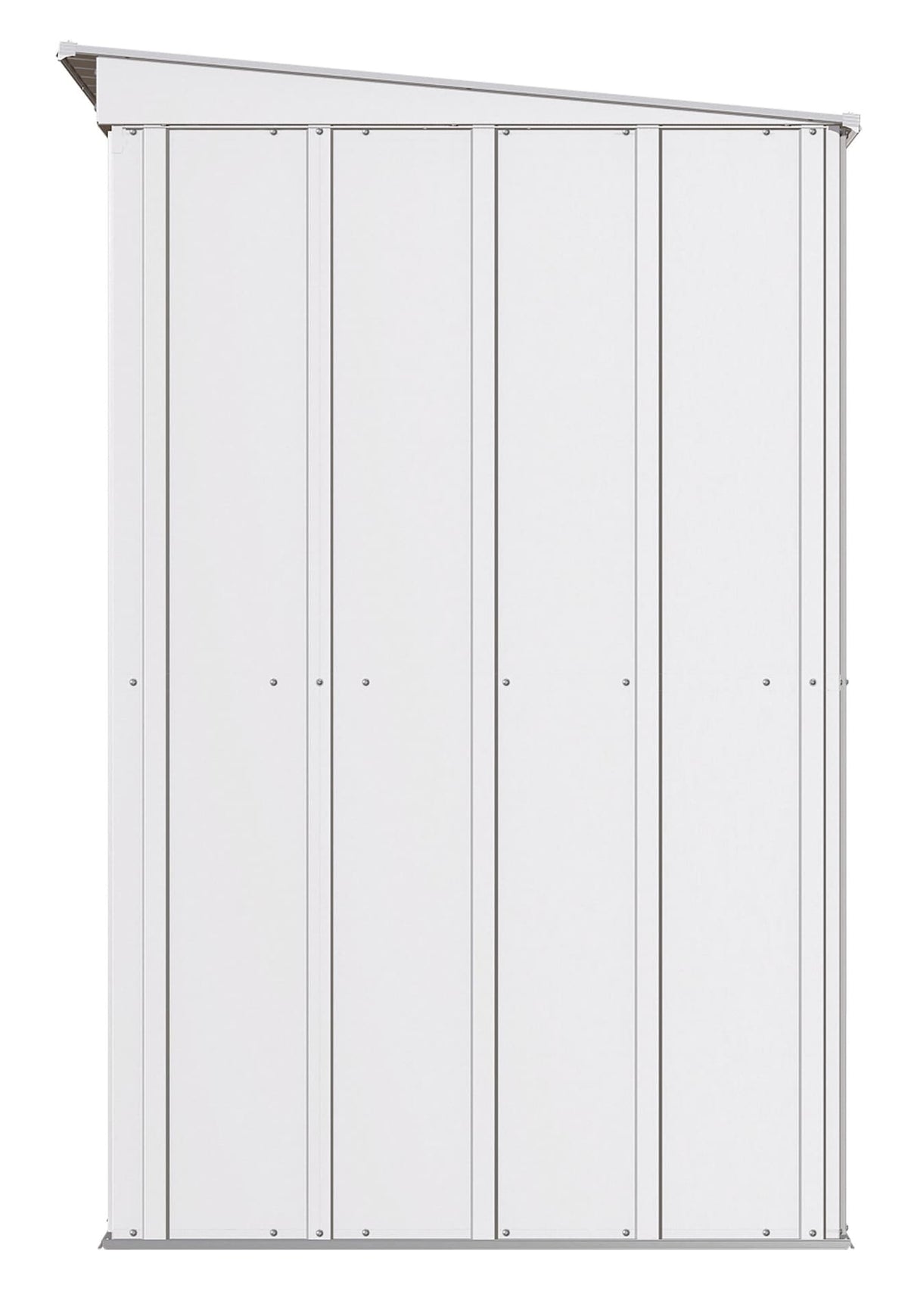 Classic Galvanized Steel Storage Shed, Flute Grey, 8-ft x 4-ft