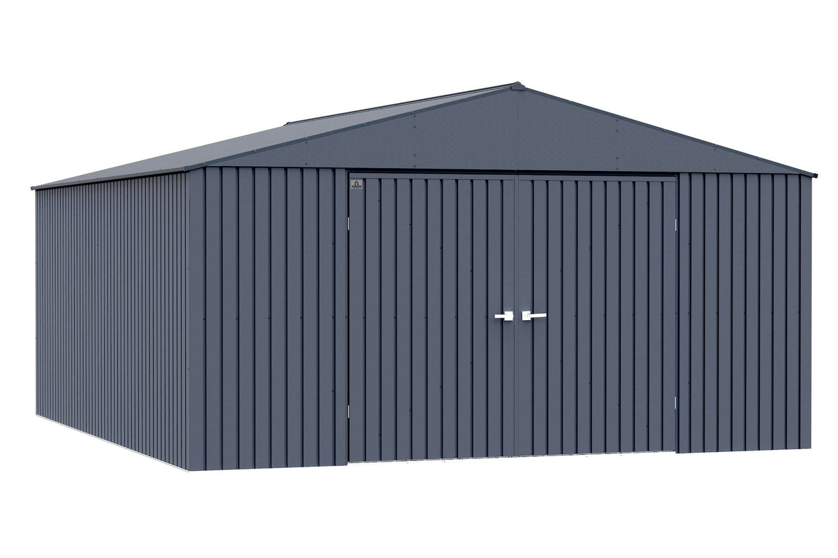 Elite 14x16-ft Anthracite Steel Storage Shed