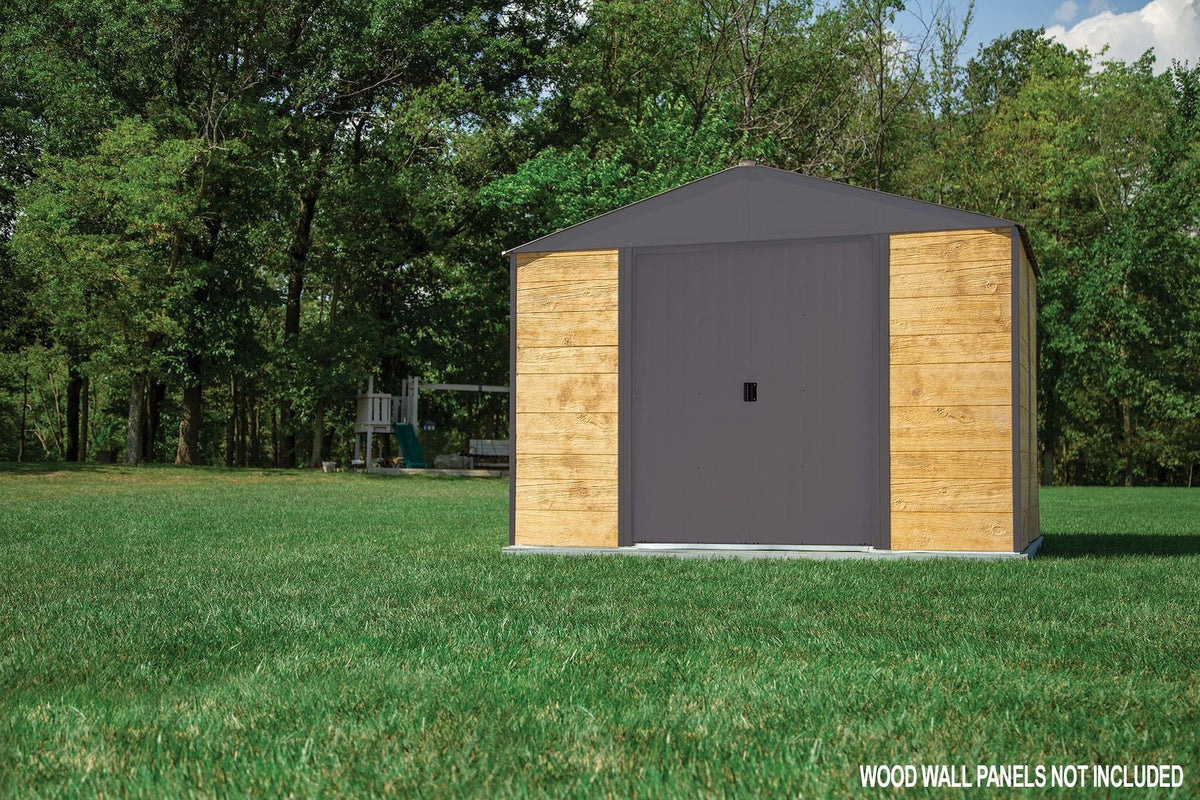 Ironwood Steel Hybrid Shed Kit, Anthracite, 10-ft x 12-ft