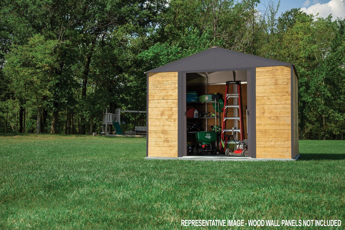 Ironwood Steel Hybrid Shed Kit, Anthracite, 8-ft x 8-ft