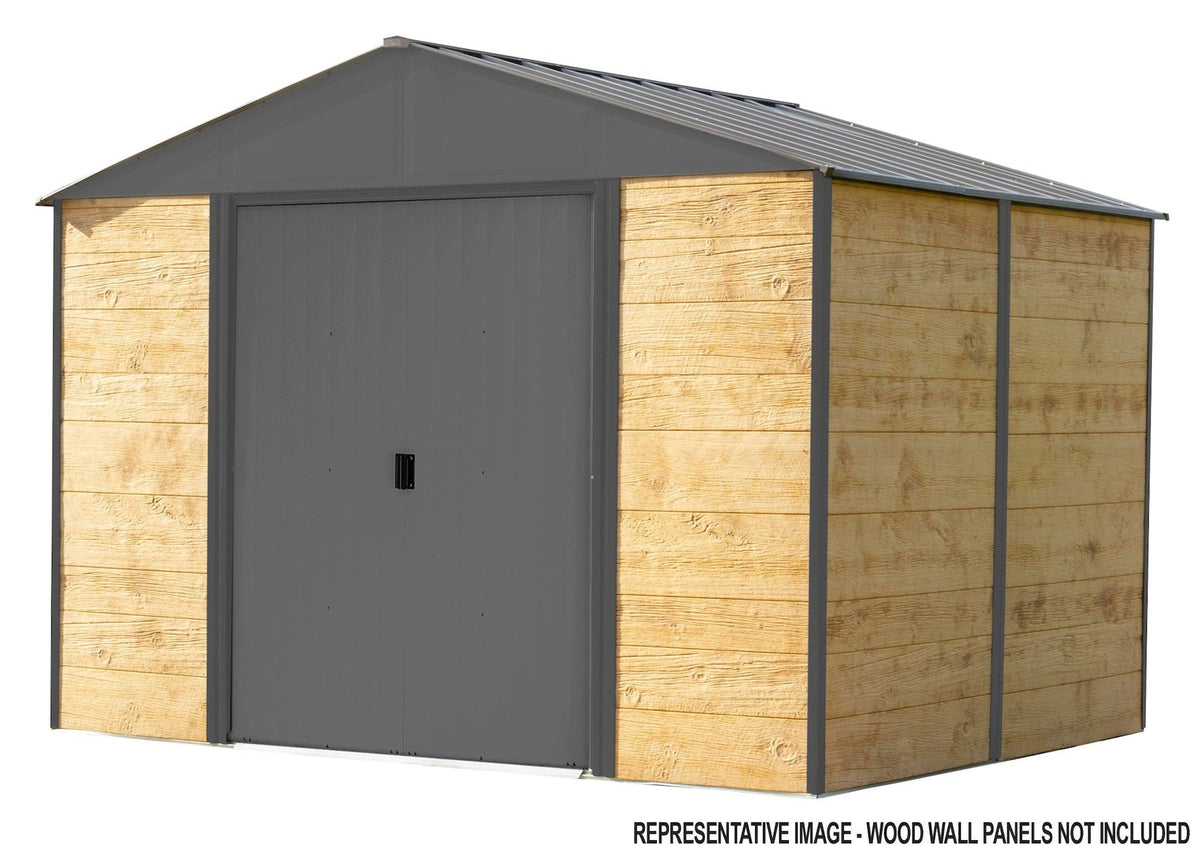 Ironwood Steel Hybrid Shed Kit, Anthracite, 8-ft x 8-ft