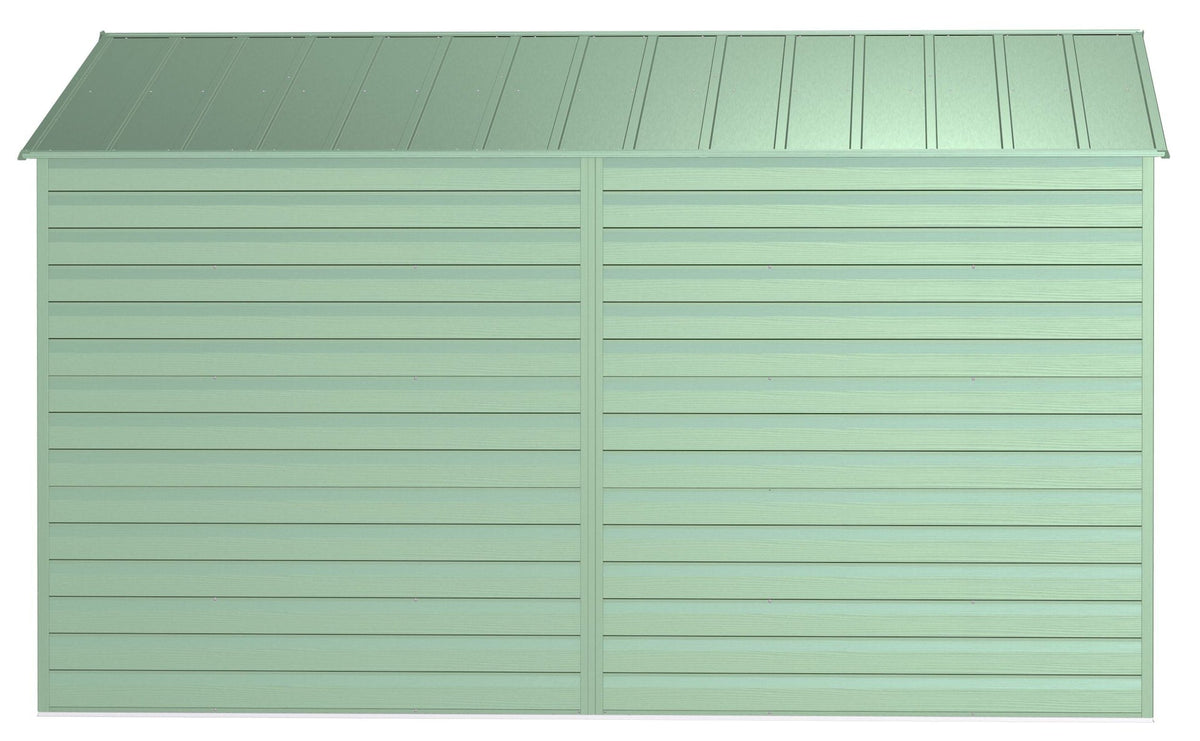 Select Galvanized Steel Storage Shed, Sage Green, 10-ft x 12-ft