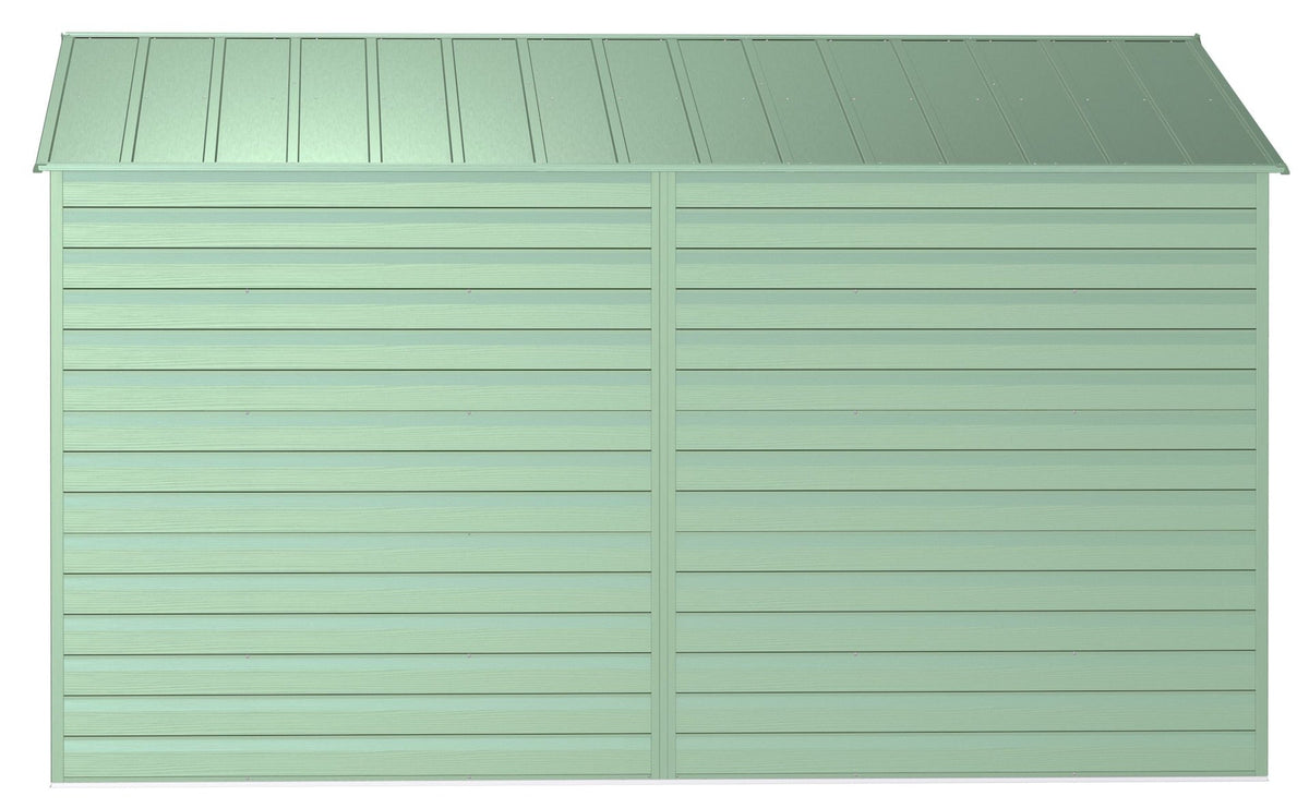 Select Galvanized Steel Storage Shed, Sage Green, 10-ft x 12-ft