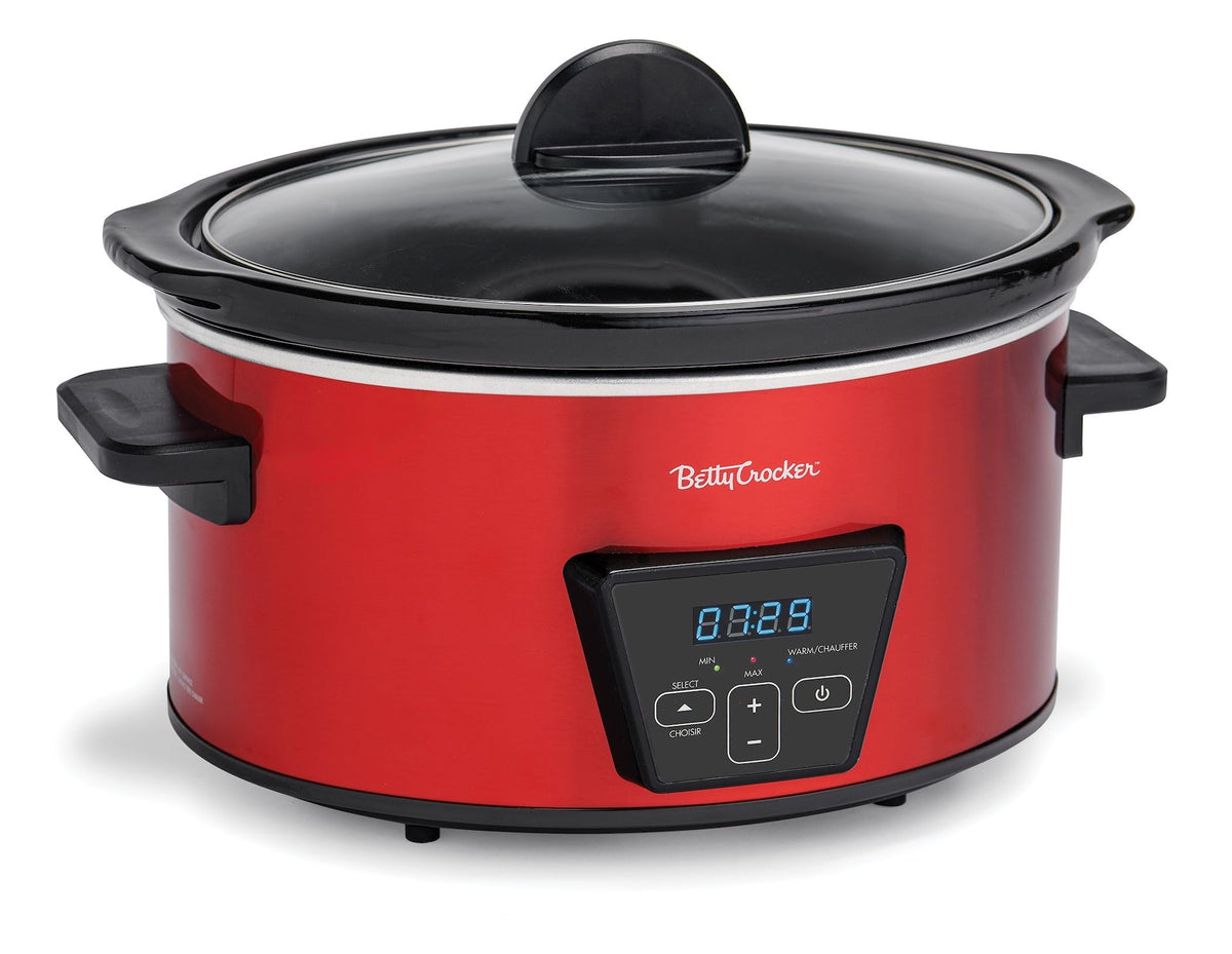 Digital Programmable Slow Cooker with Tempered Glass Lid, 5-qt