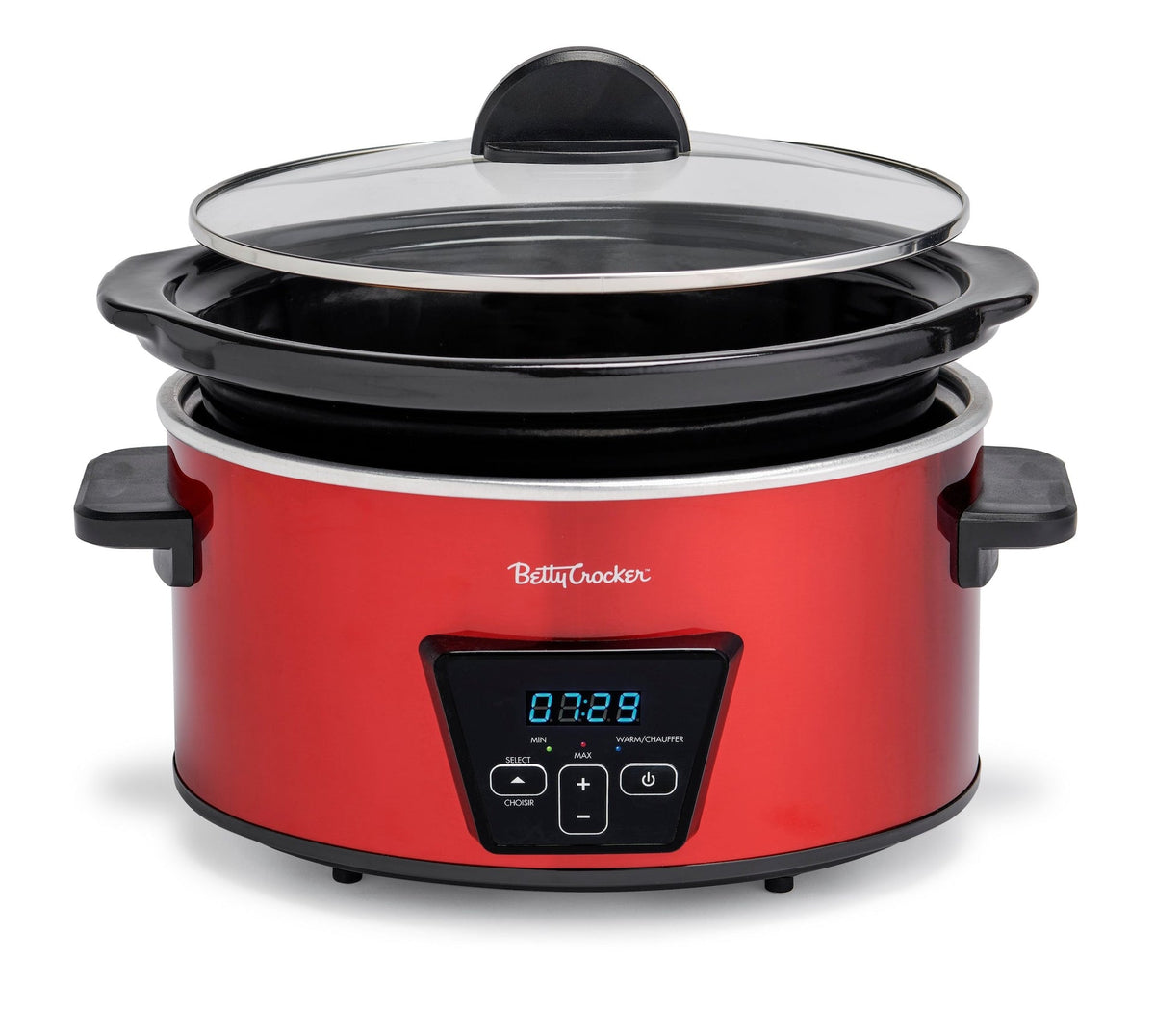 Digital Programmable Slow Cooker with Tempered Glass Lid, 5-qt