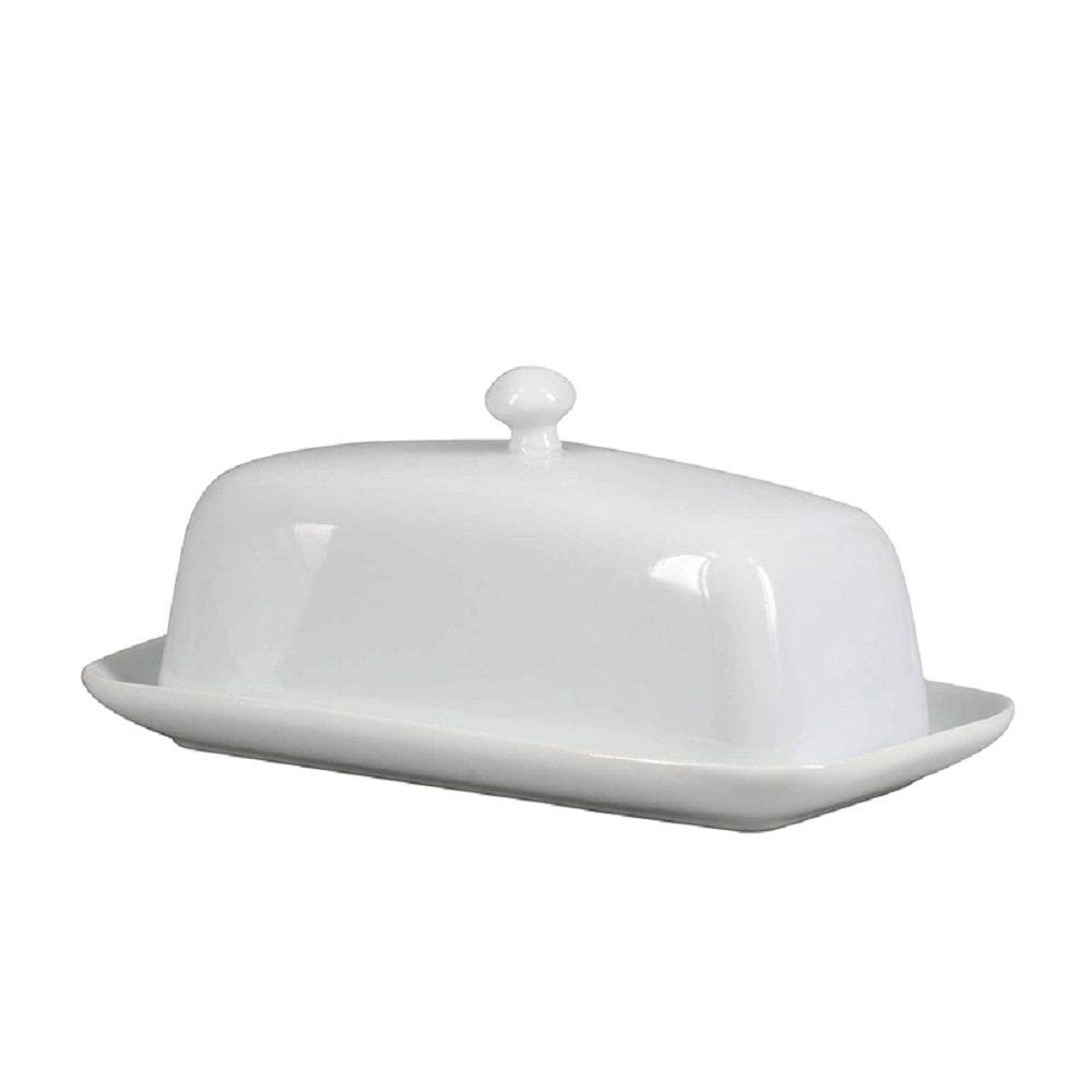 Porcelain Butter Dish with Knob