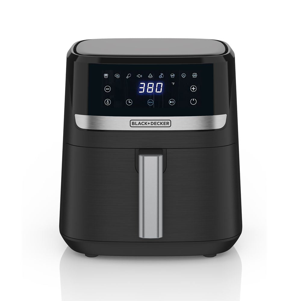 8-in-1 Digital Air Fryer with Non-Stick Cooking Basket, 6-qt