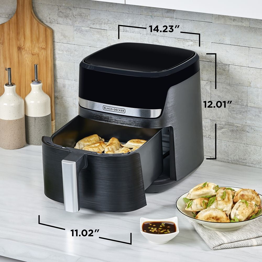 8-in-1 Digital Air Fryer with Non-Stick Cooking Basket, 6-qt