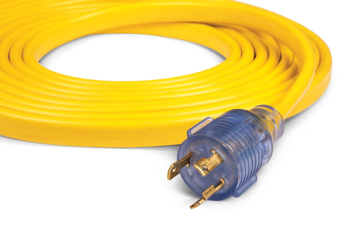 20A, 125V L5-30R Flat Design Generator Extension Cord, 25-ft