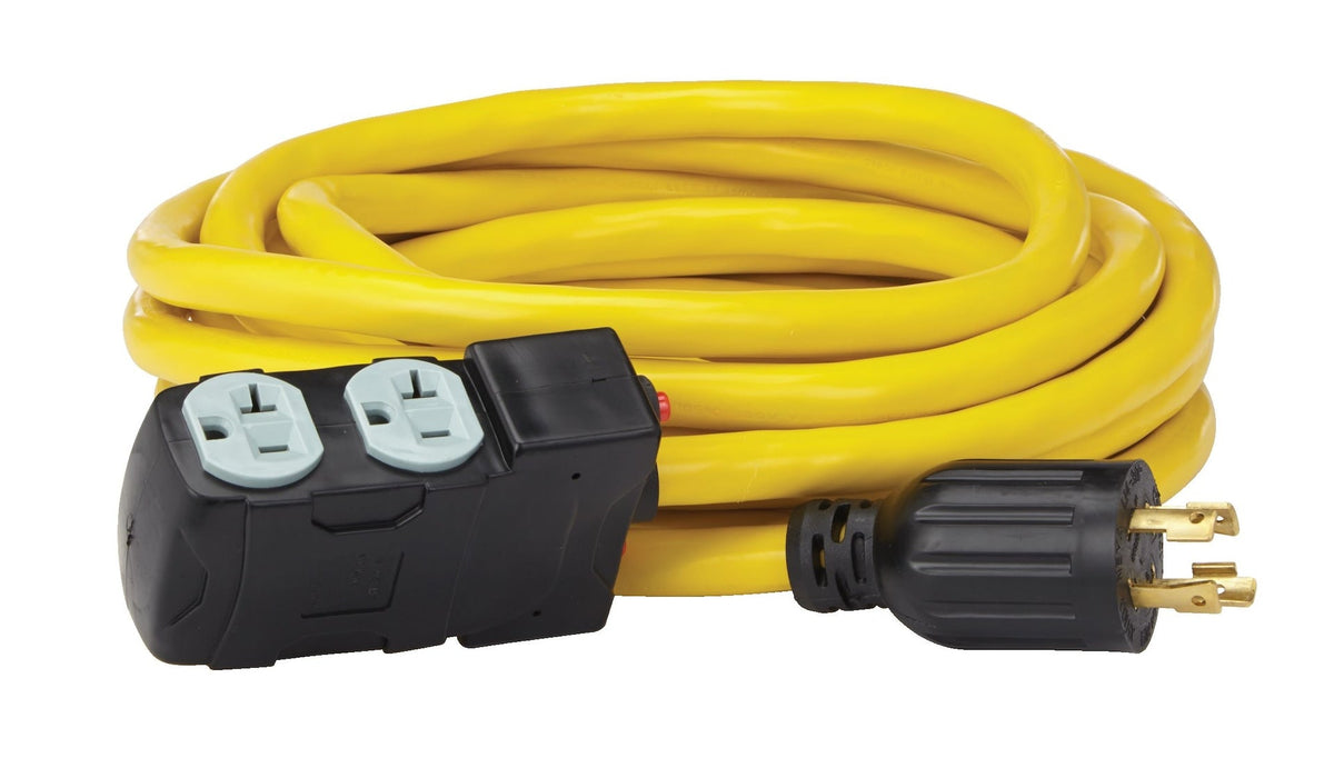 Power Equipment 30A, 250V Flat Generator Extension Cord, 25-ft