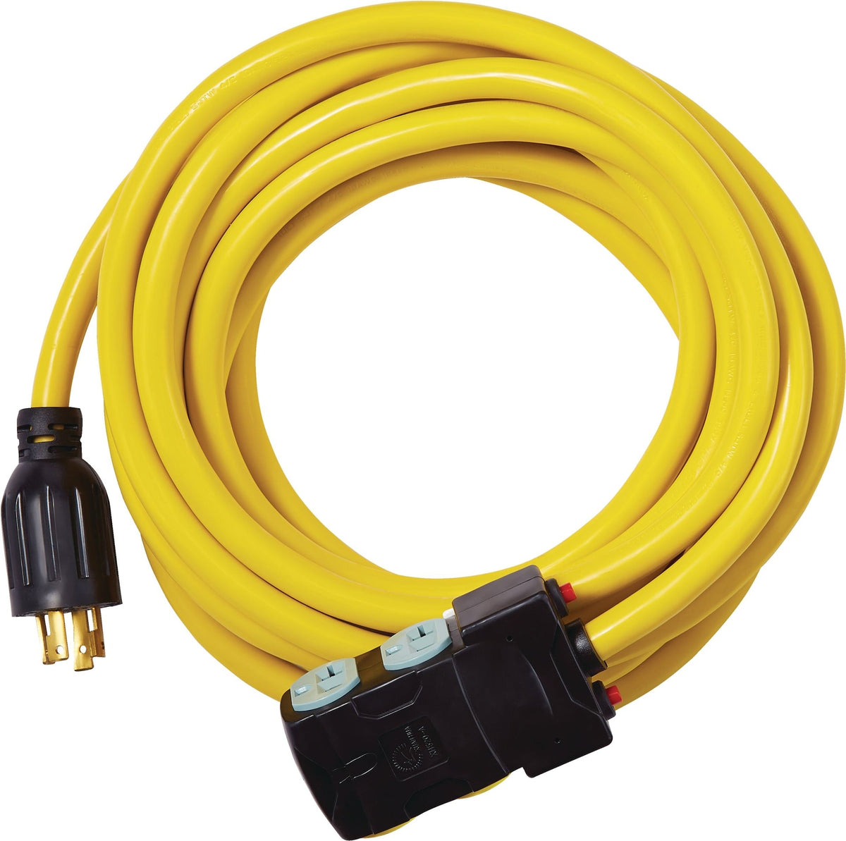 Power Equipment 30A, 250V Flat Generator Extension Cord, 25-ft