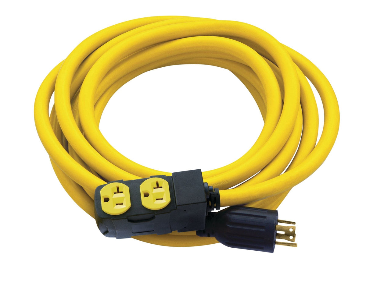 Power Equipment 30A, 250V Flat Generator Extension Cord, 25-ft