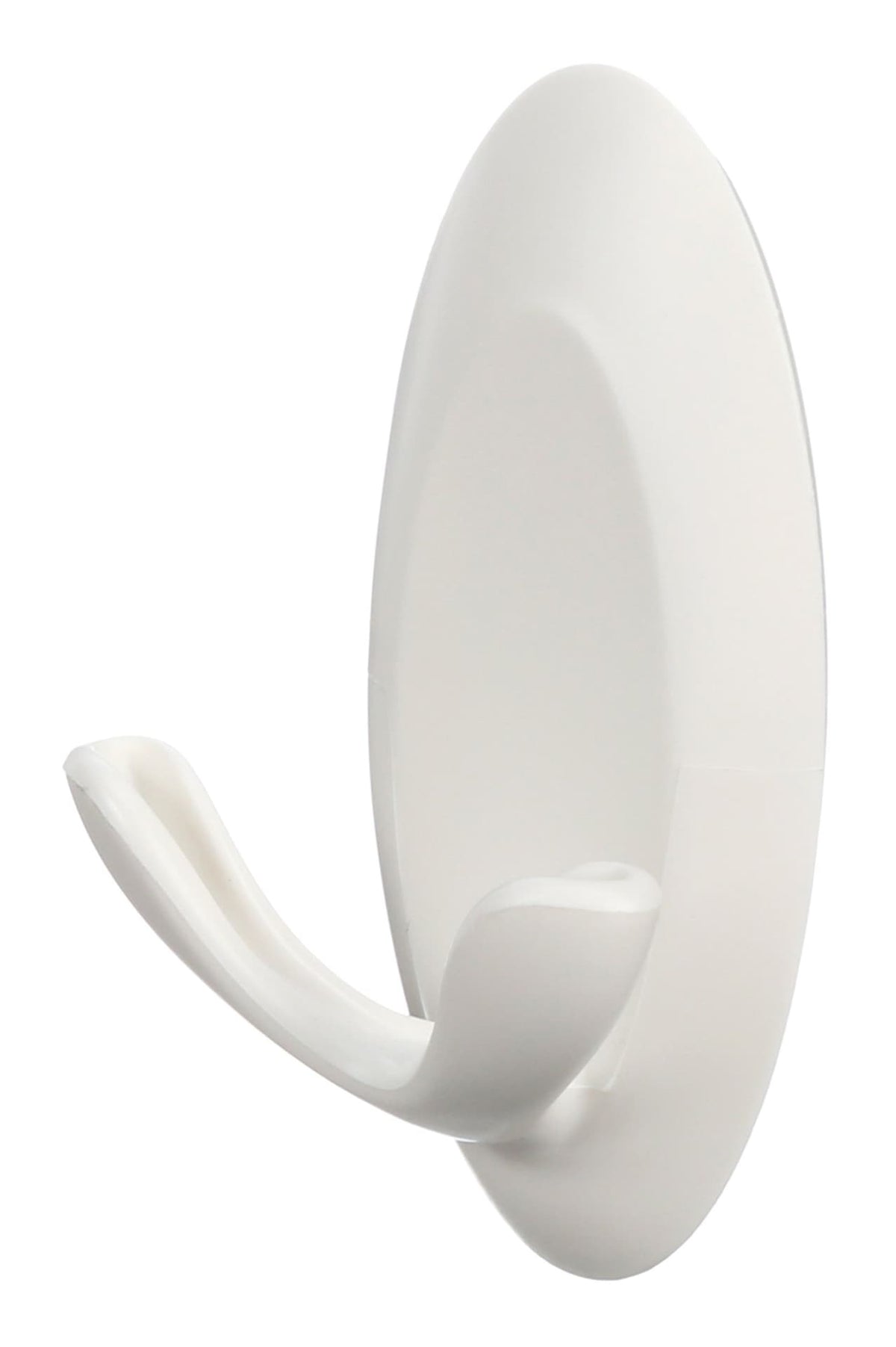 Decorative Quartz Double Hook with Adhesive Strips, White, 3-lbs, 2 Strips Per Pack