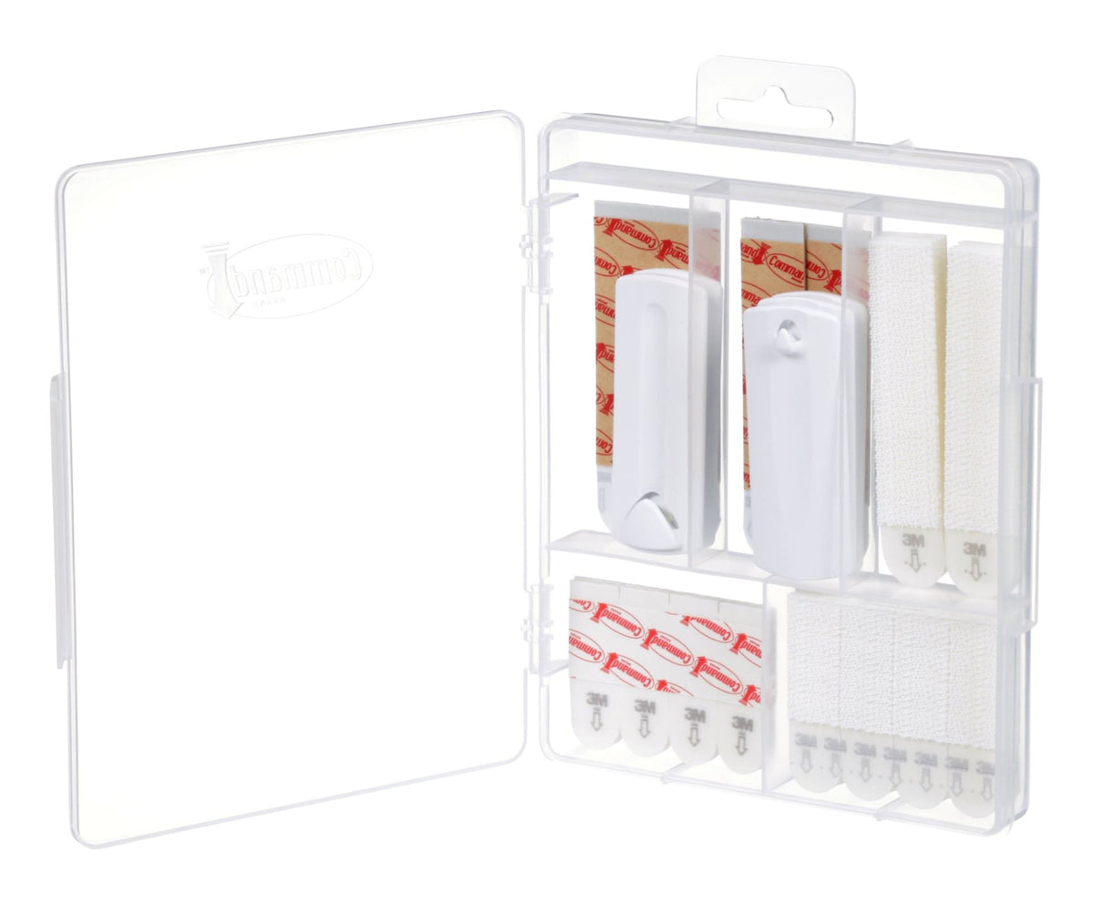 Picture Hanging Kit with Adhesive Strips, White, 50 Strips/Pack