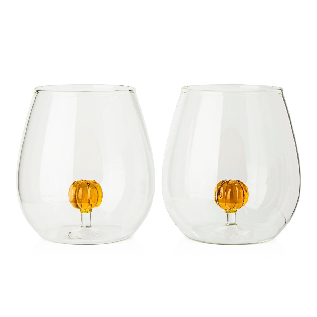591-mL Borosilicate Pumpkin Wine Tumbler, 2-pk