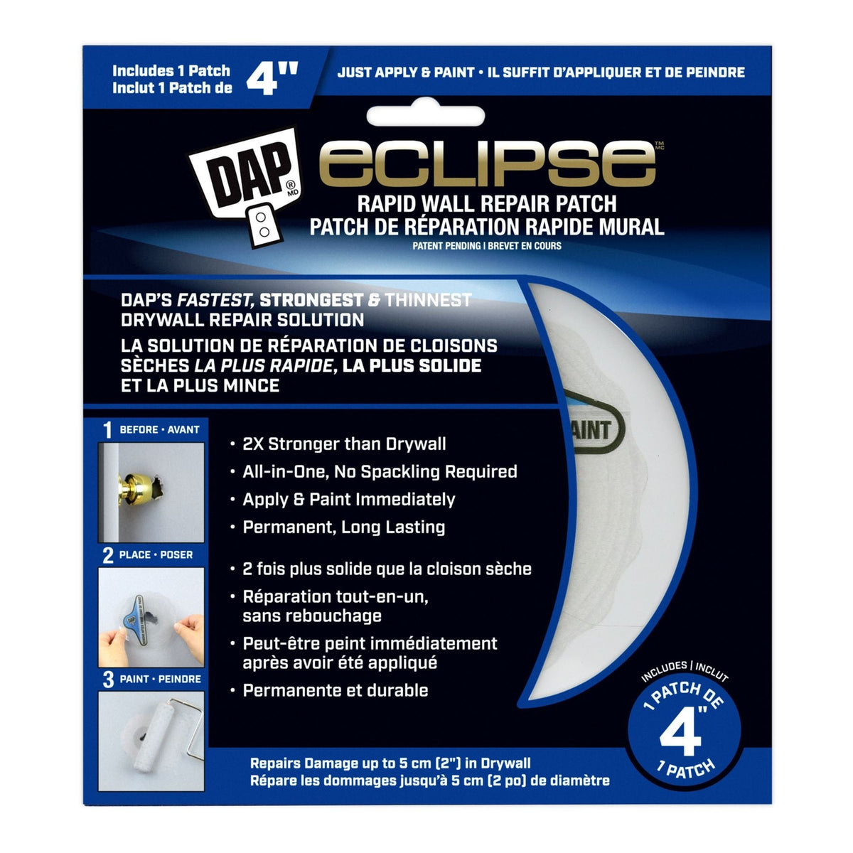 Eclipse Rapid Wall Repair Patch, 6-in