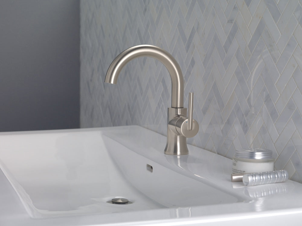1-Handle High-Arc Lavatory Faucet, Stainless