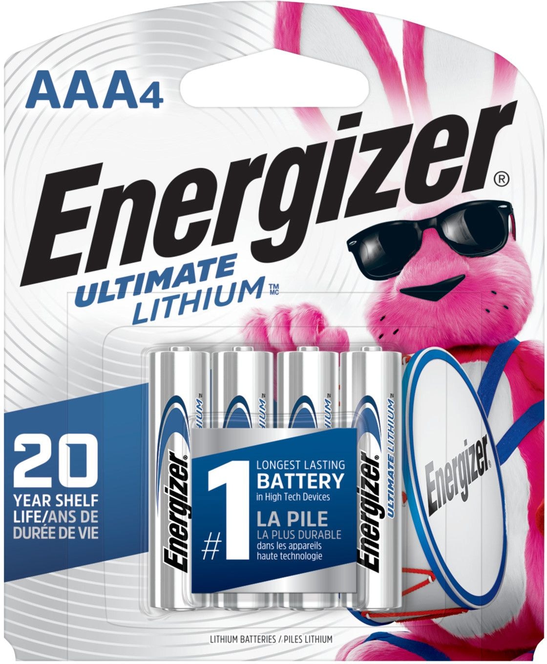 Ultimate Lithium AAA Batteries, 4-pk