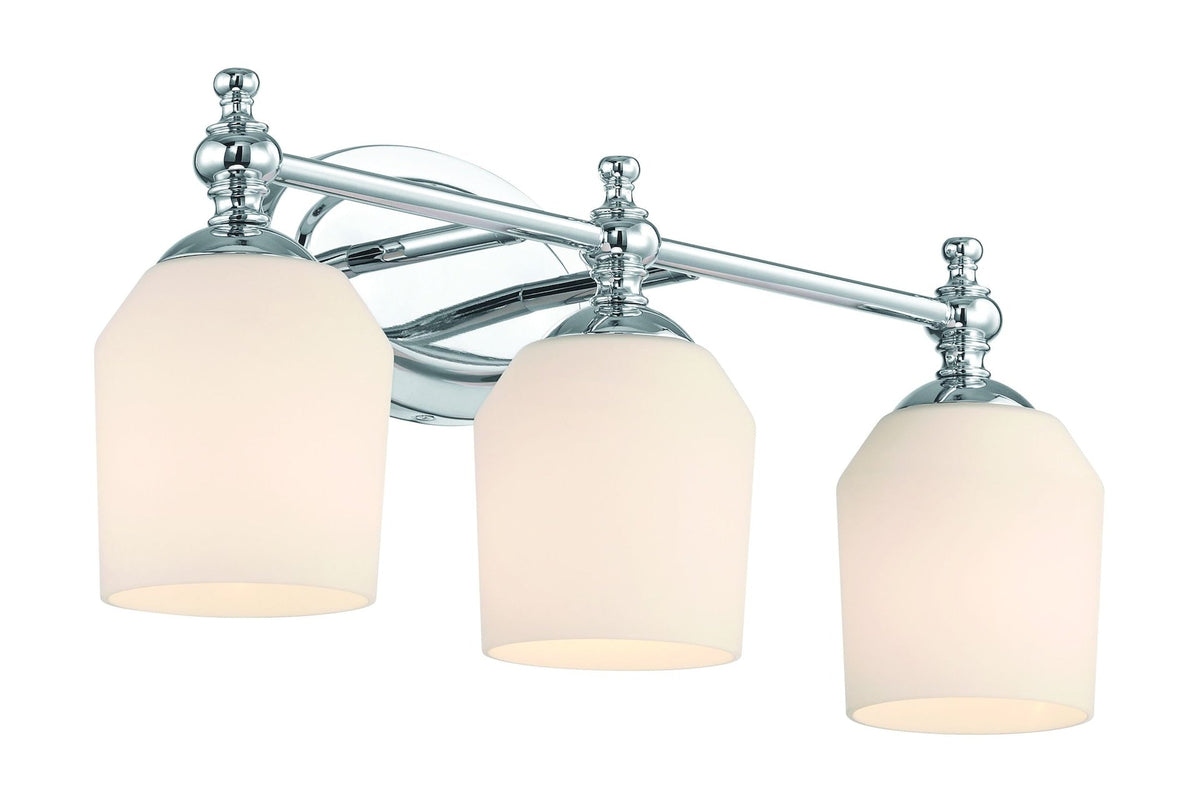 3 Light Vanity Light with Etched Shades