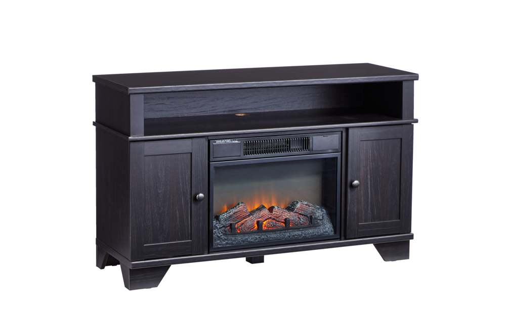 Hamilton Electric Fireplace TV Stand, 44.5-in, 1500W, Brown Cappucino