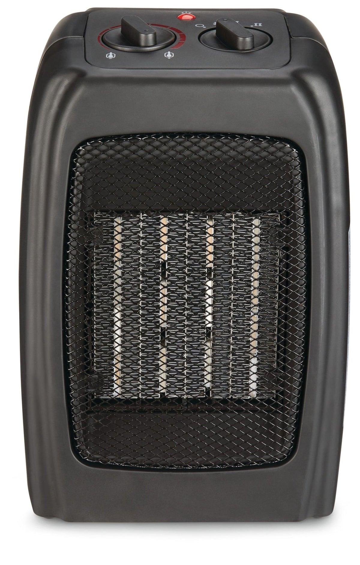 Portable Ceramic Space Heater withThermostat, 1500W, Black