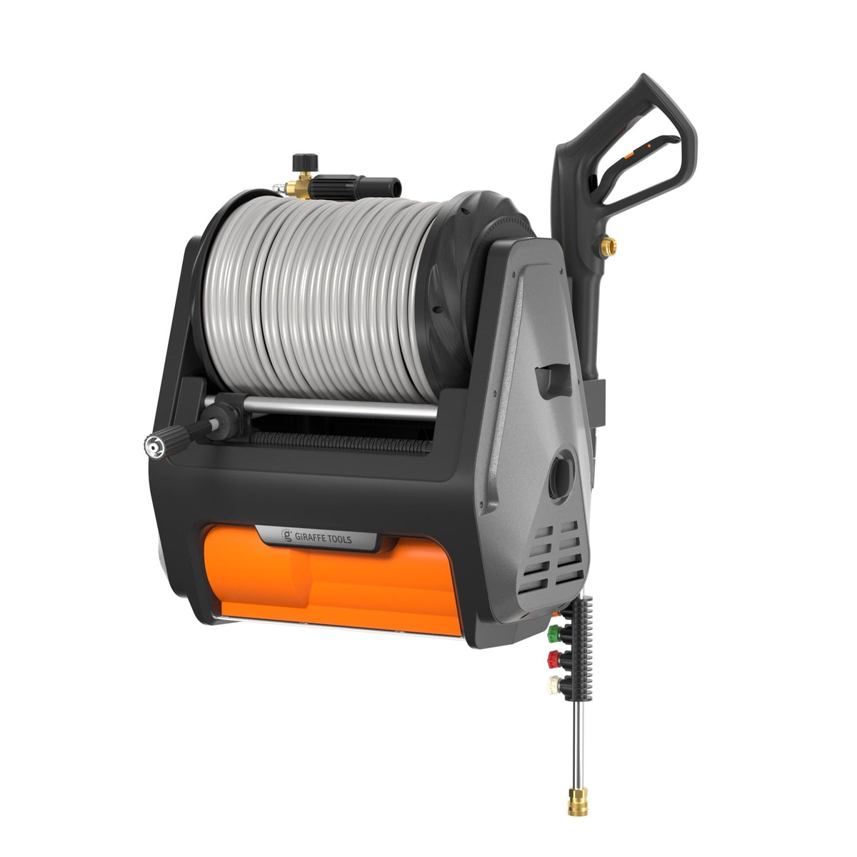 Grandfalls Pro Wall Mounted 2700 PSI 1.6 GPM Brushless Retractable Electric Pressure Washer with 100-ft Hard Hose