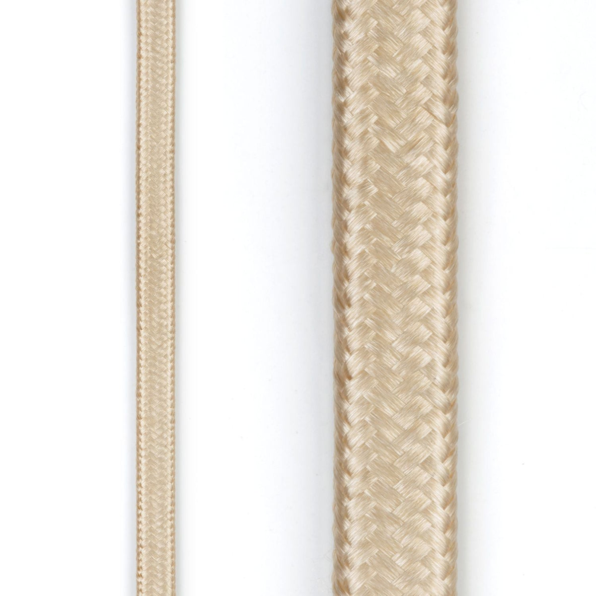9-ft 16/2 Fabric Extension Cord, Right Angle Plug, 3 Outlets, Gold