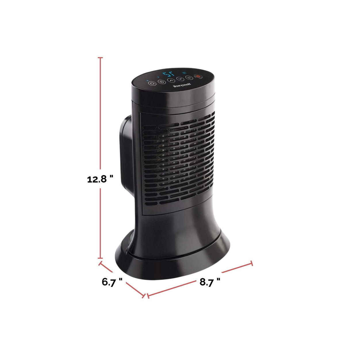 HCE351C Digital Mini-Tower Ceramic Space Heater, 1500W, Black