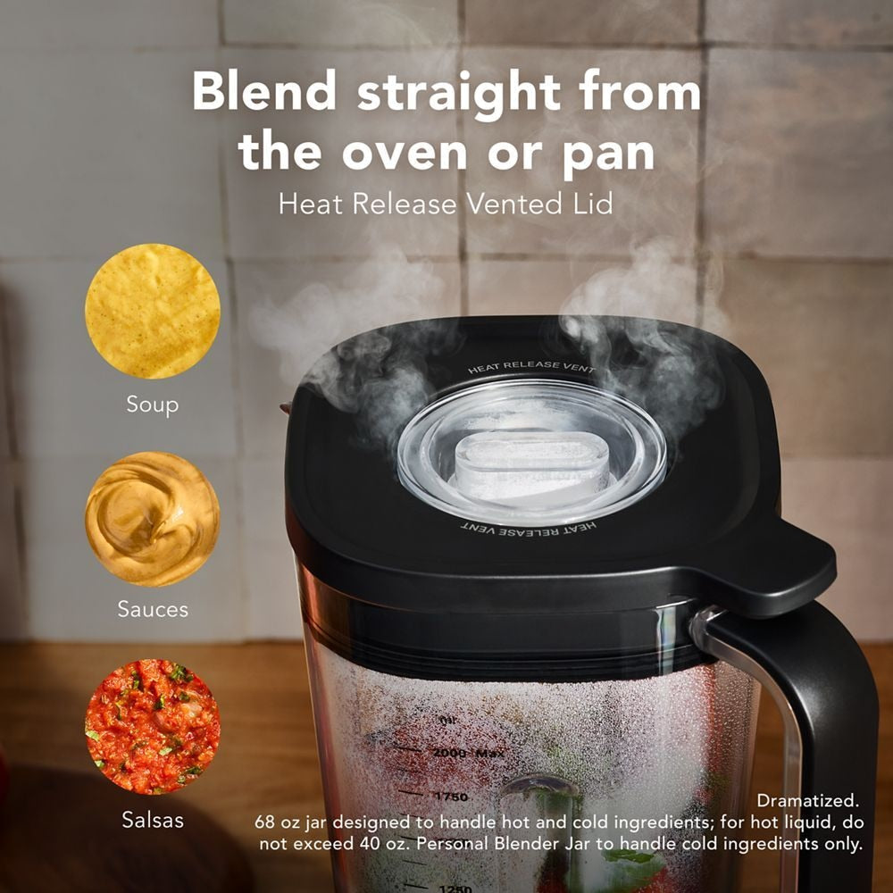Single Blender with Jar, Precision Control, Black