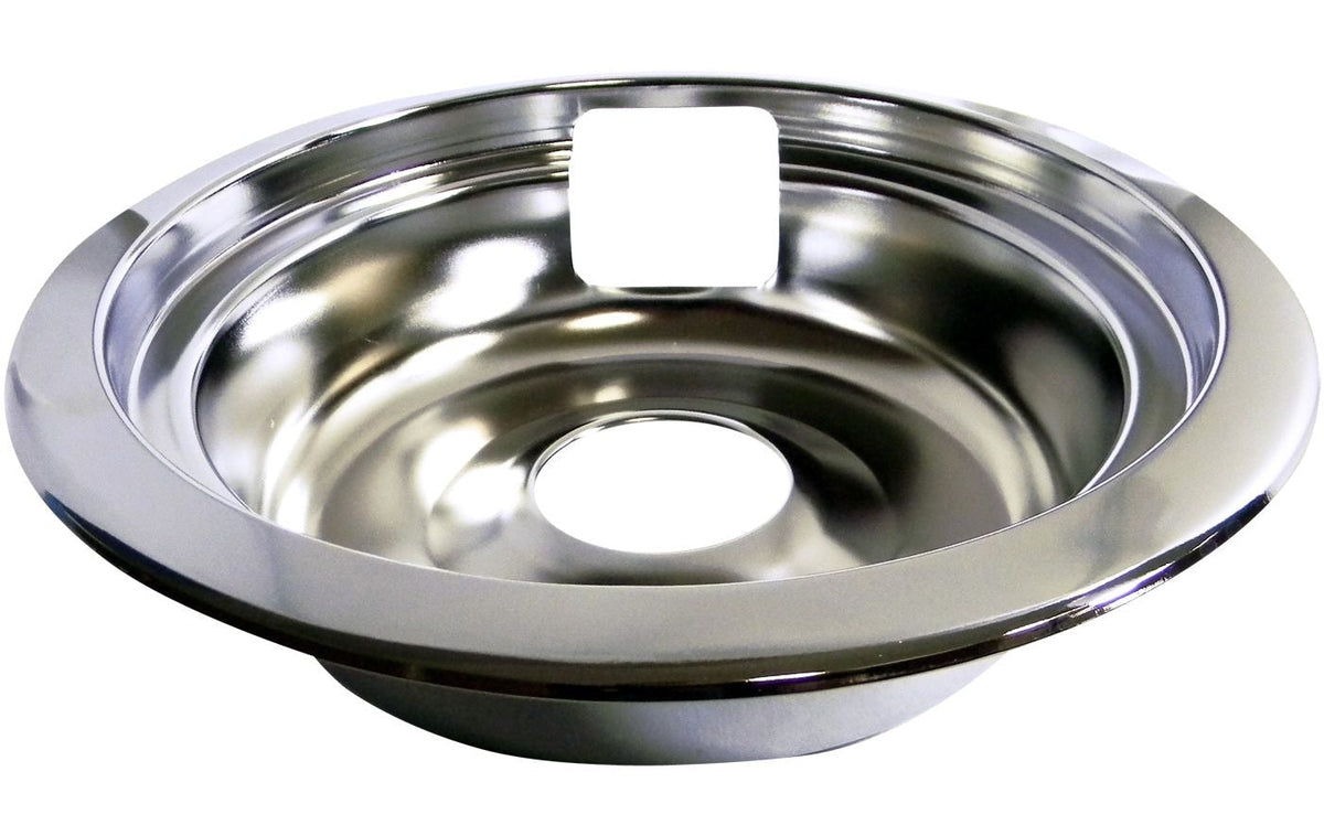 62469 Universal Stove Drip Pan with Trim Ring, Bright Chrome, 6-in