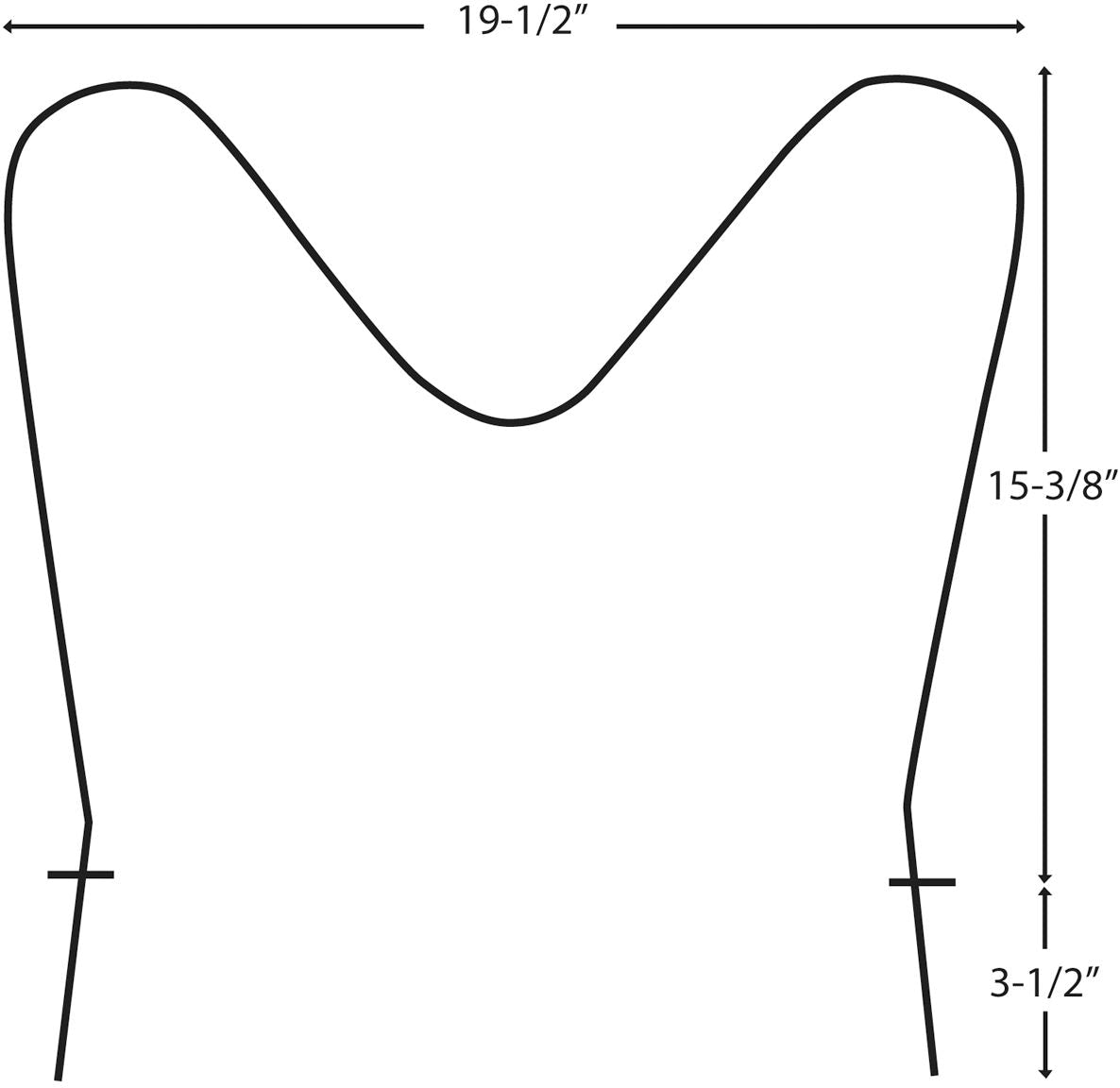 62510/2 Oven/Bake Element with Straight Spade Connector, 2360W, 30-in