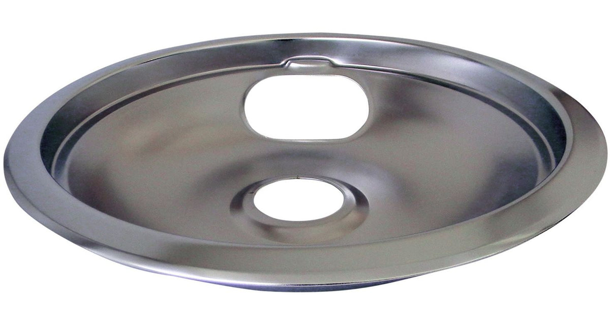 Chrome Drip Pan Shallow Draw, 8-in