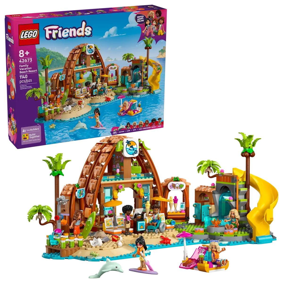 Friends 42673 Family Vacation Beach Resort for Ages 8+, 1140-pc