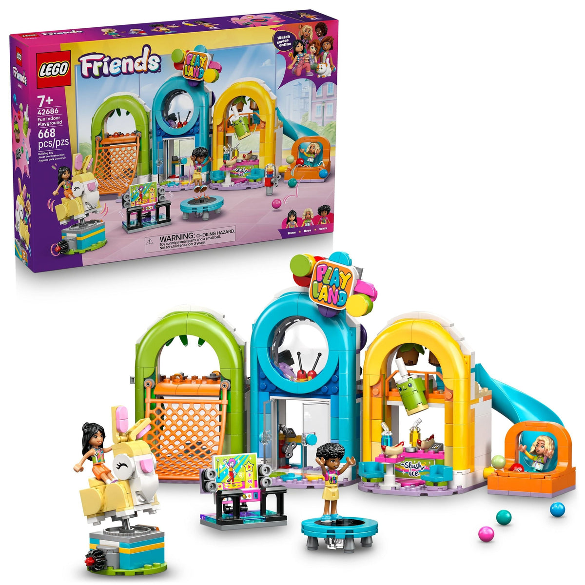 Friends Fun Indoor Playground Building Set - 42686, 668-pcs, Ages 7+
