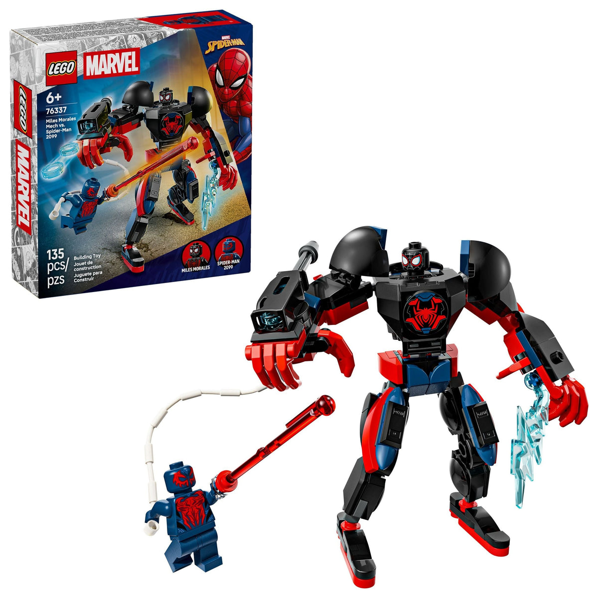 Marvel Miles Morales Mech Vs. 2099 - 76337, 135-pcs, Ages 6+