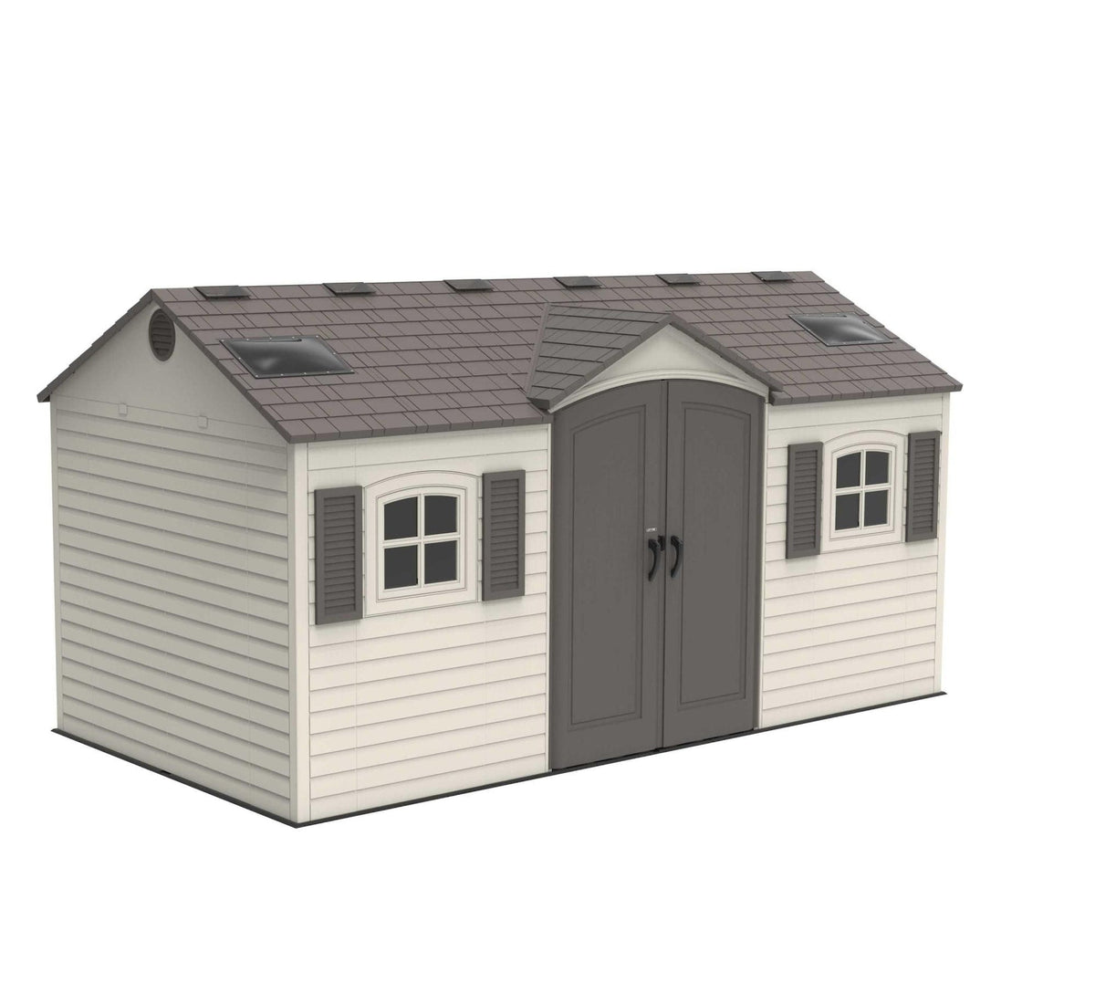 Outdoor Storage Shed with Dual Side Entry, 15 x 8-ft