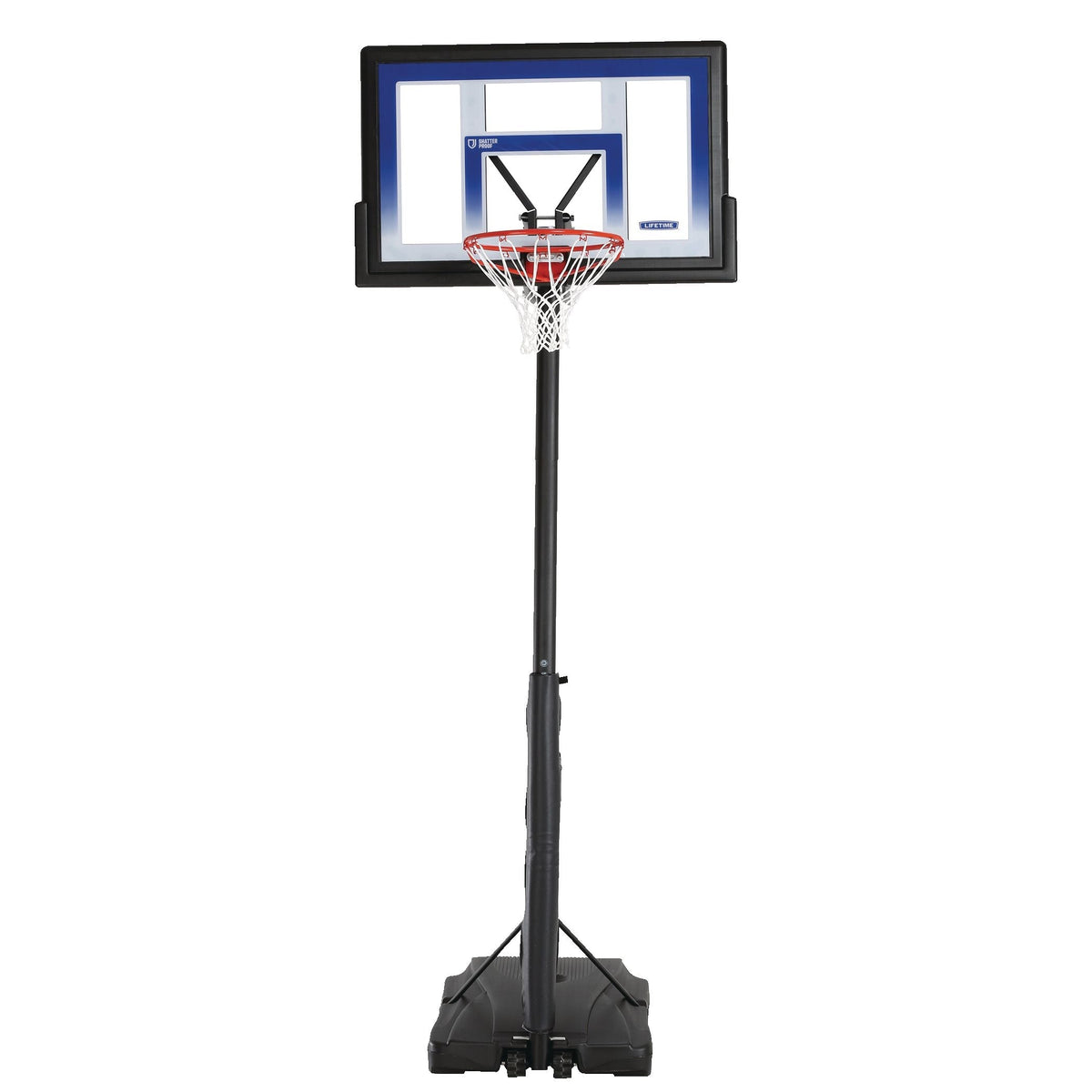 Portable Adjustable Basketball Backboard, Hoop & Net System, 48-in