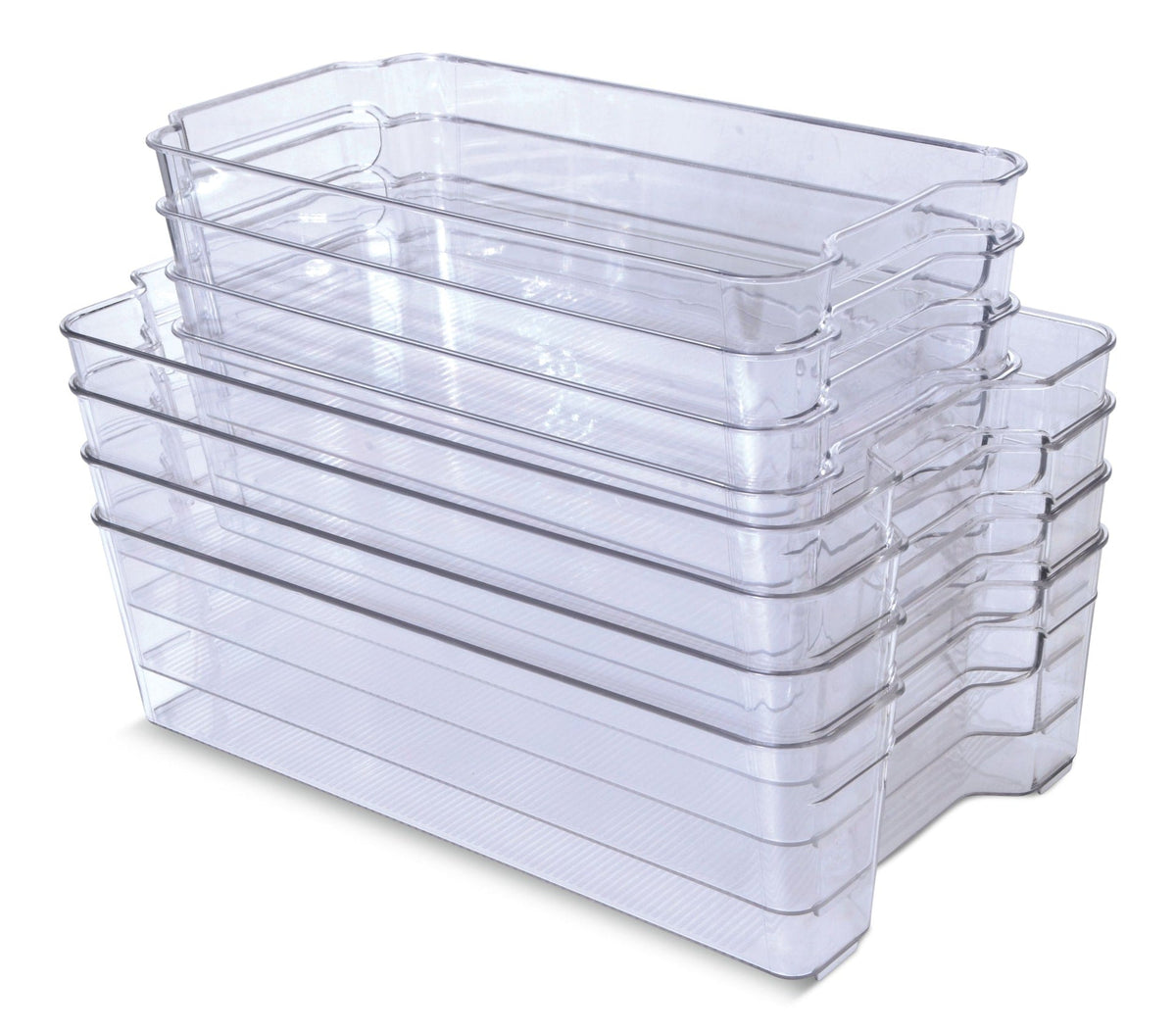 Clear Organization Bin Set, 8-pc