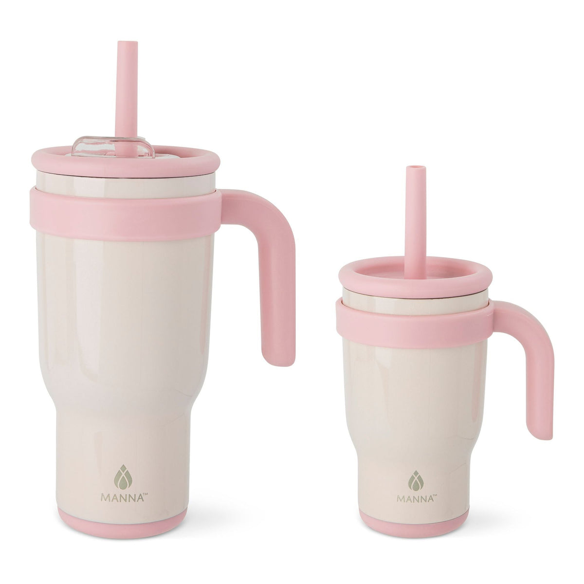 Oslo Mommy & Me Matching Duo Stainless Steel Tumbler Set, Includes 14-oz & 30-oz, Various Colours, 2-pk