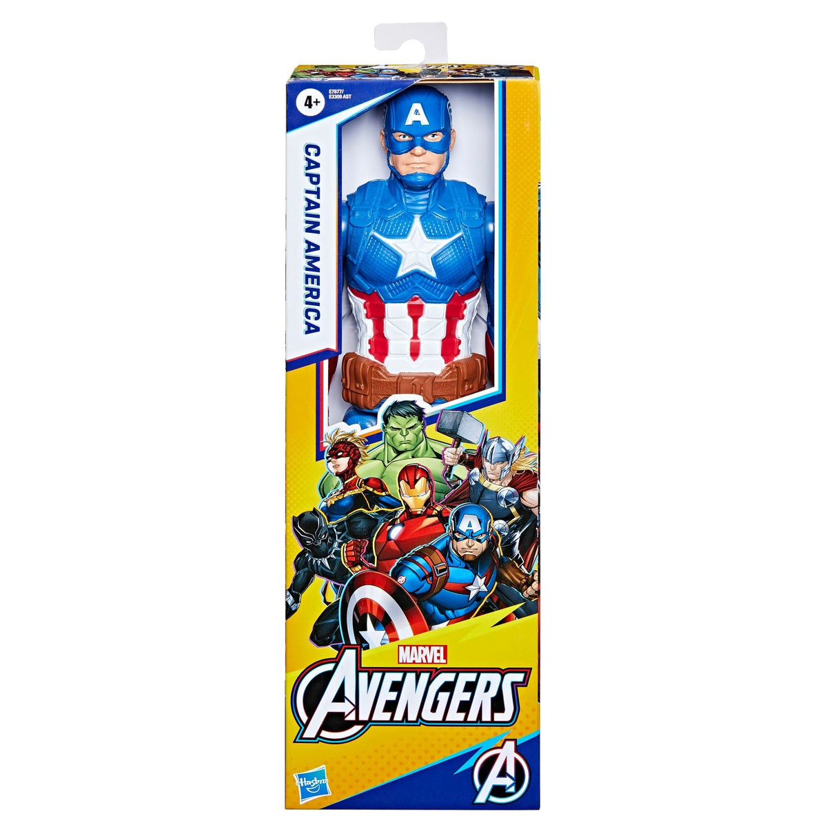 Titan Hero Series Captain America Action Figure, 12-in Toy, Ages 4+