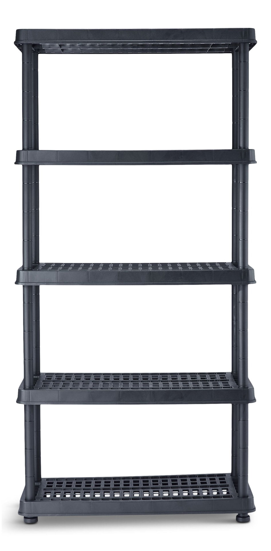 Adjustable 5-Shelf Resin/Plastic Storage Rack/Shelving Unit, 36 x 18 x 72-in