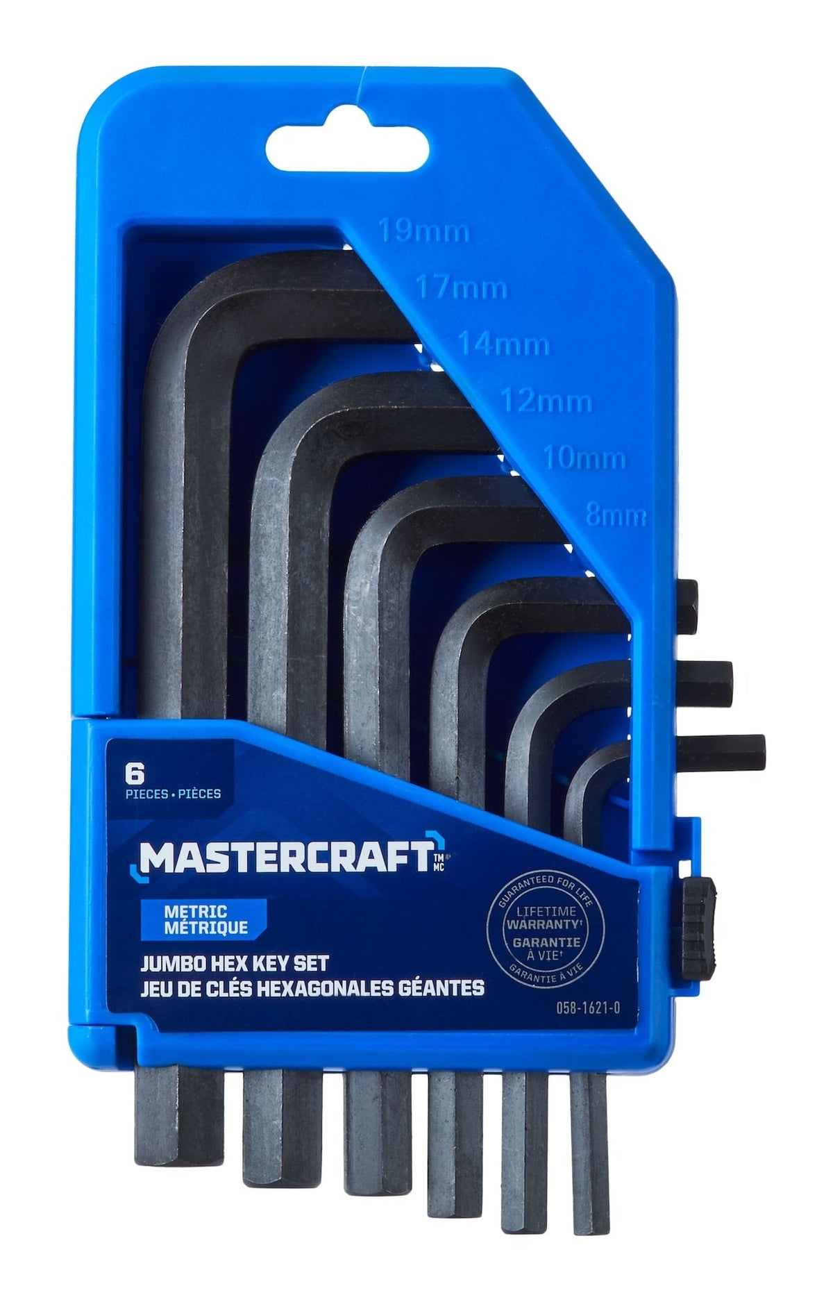 Jumbo Hex Key Set/Allen Wrench Set, Metric, High Quality Cr-V Steel, 6-pc