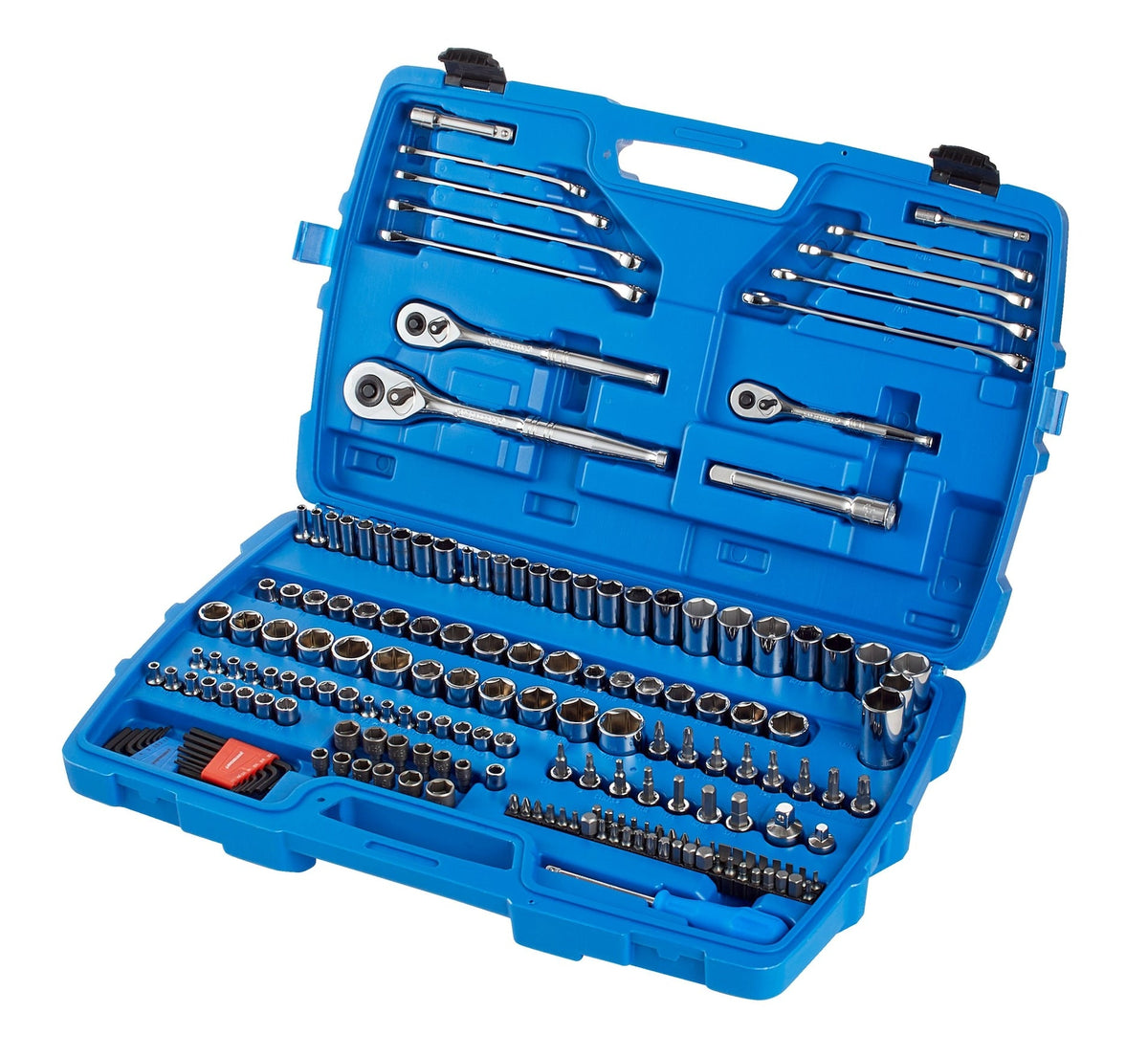 Socket Set, 184-pc, SAE / Metric, CRV, Nickel-Chrome Plating